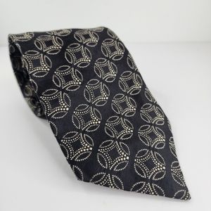 CALVIN KLEIN Black Silk Tie.